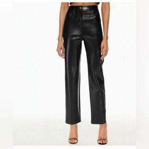 Wilfred Aritzia The Melina Vegan Leather Pants Black Size 4 | High Rise Straight